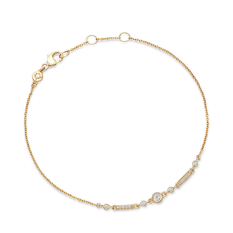 Astley Clarke Mini Icon Nova 14ct Yellow Gold 0.12ct Diamond Bracelet - Gold