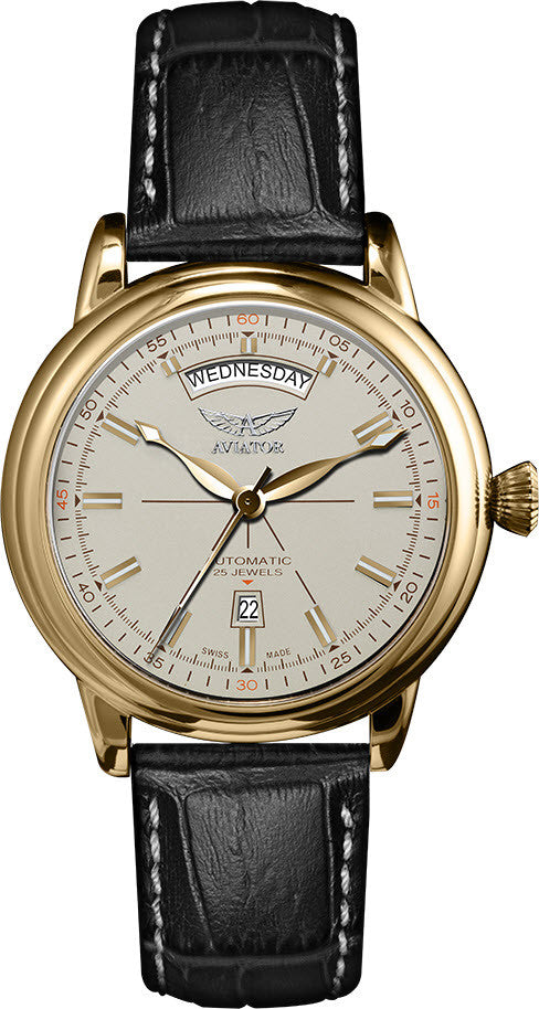 Aviator Watch Douglas Day Date - Silver