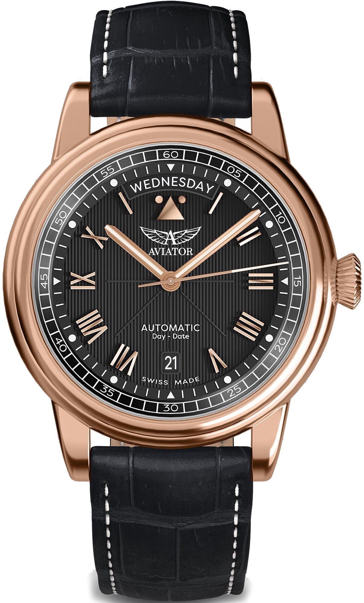 Aviator Watch Douglas Day Date - Black