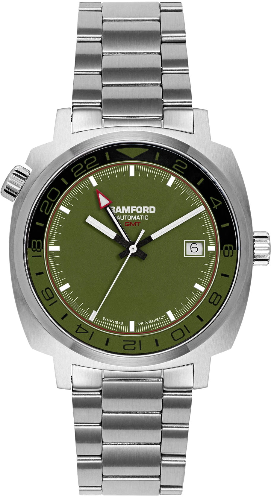Bamford Watch GMT Commando Steel - Green