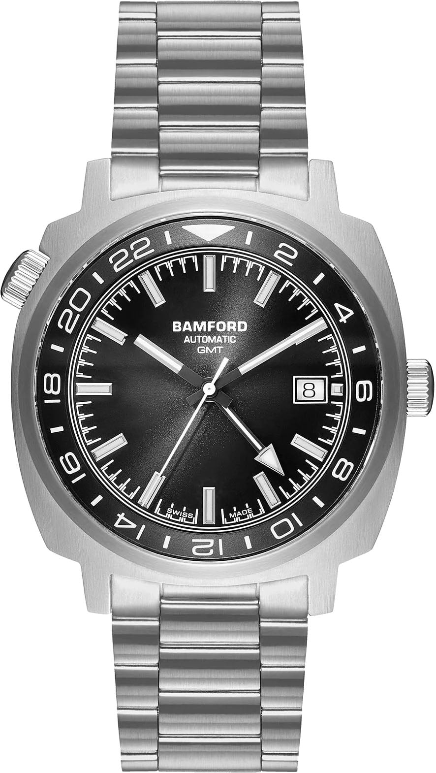 Bamford Watch GMT Steel Black Tie