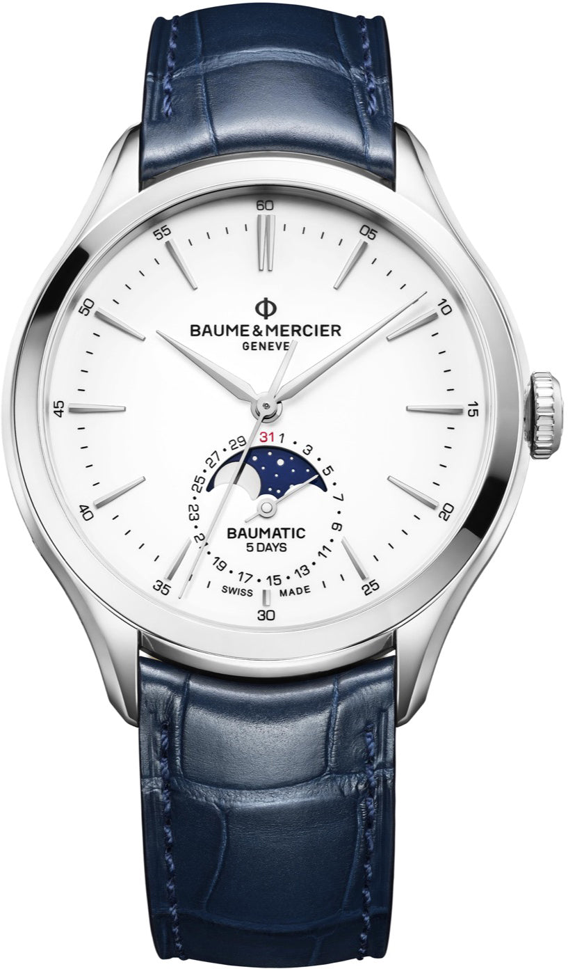 Baume et Mercier Watch Clifton Baumatic Mens - White
