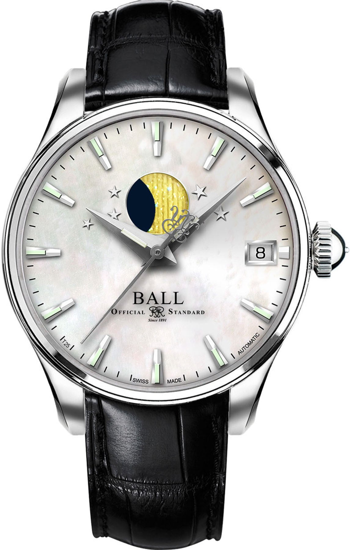 Ball Watch Company Trainmaster Moon Phase Ladies - White