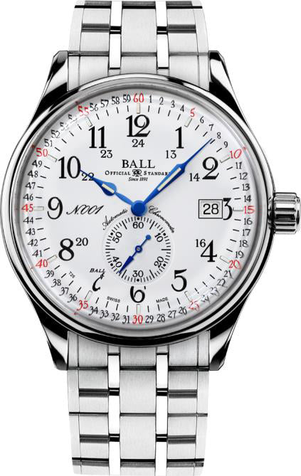 Ball Watch Company Trainmaster Railroad Standard 130 Years Limited Edition - White