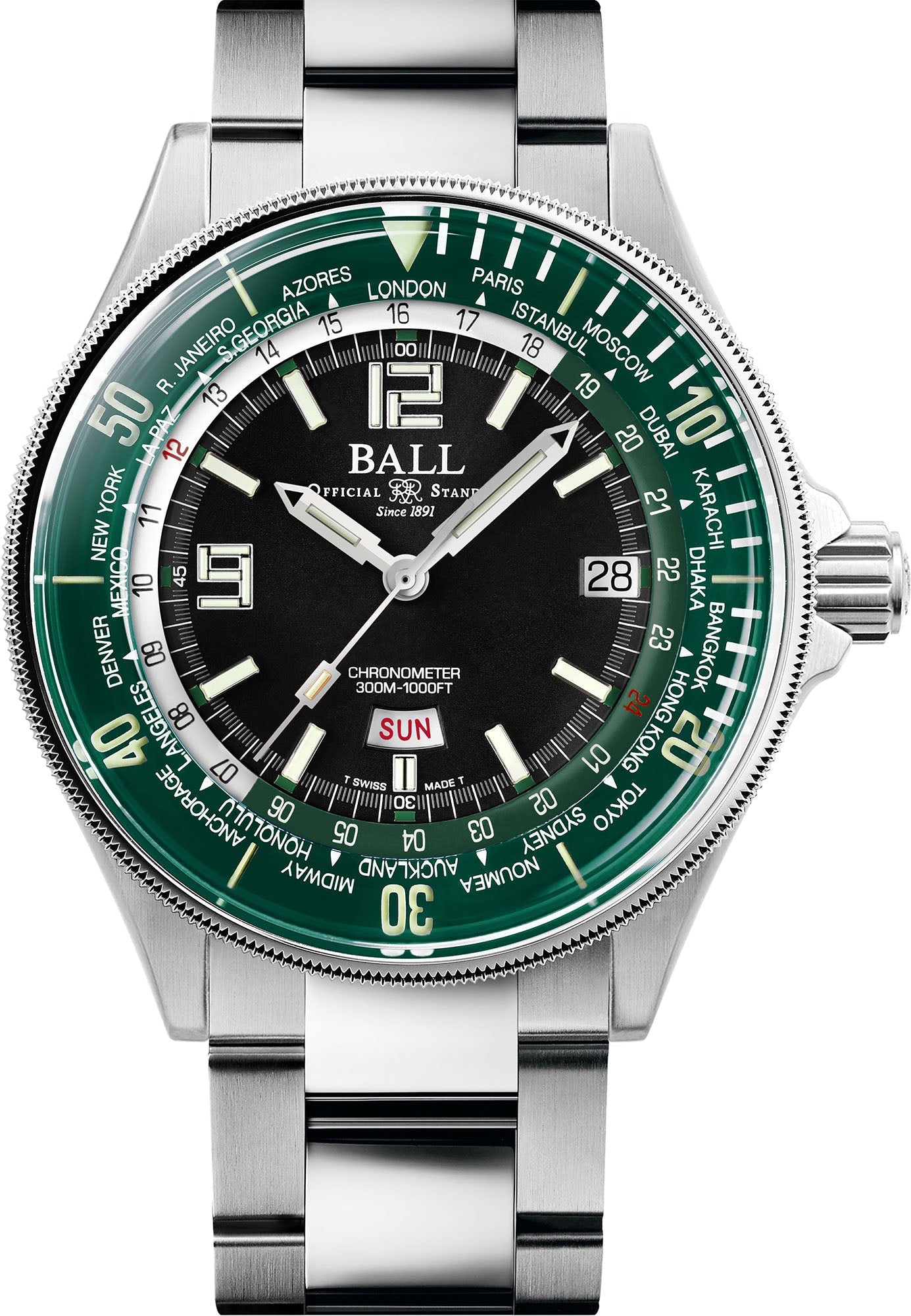 Ball Watch Company Engineer Master II Diver Worldtime Limited Edition - Black