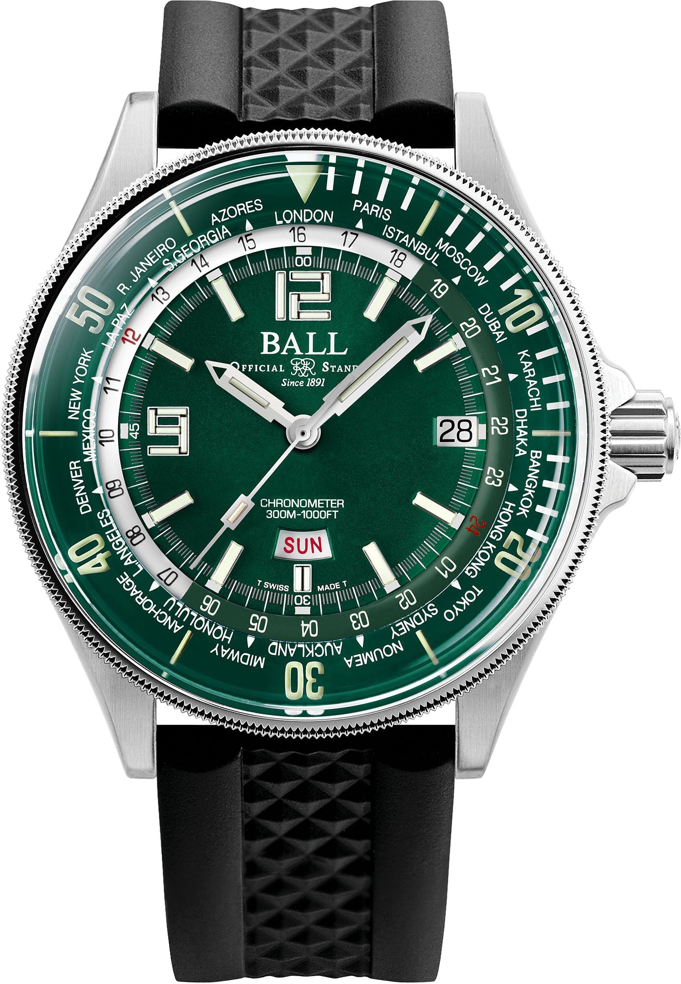 Ball Watch Company Engineer Master II Diver Worldtime Limited Edition - Green