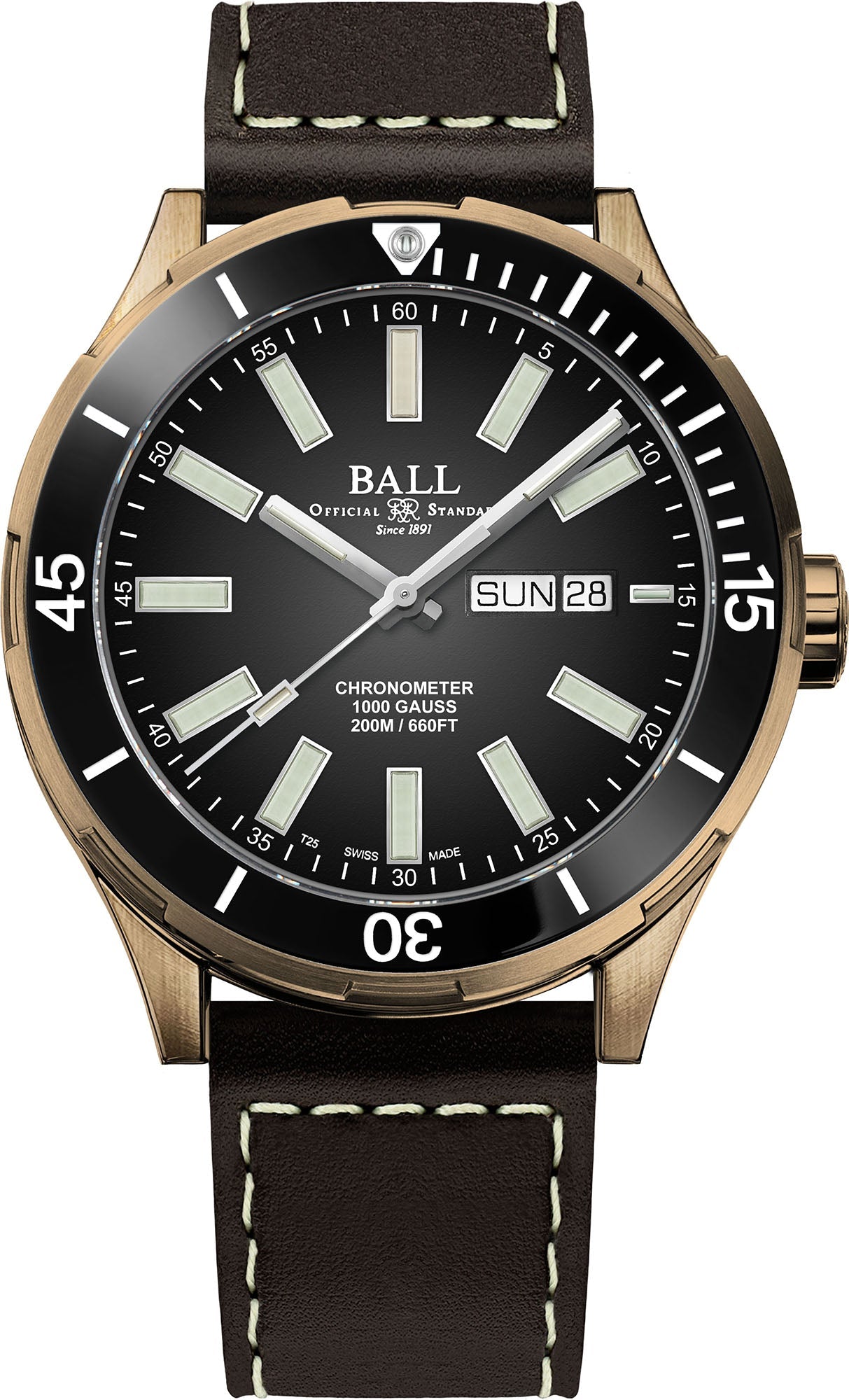 Ball Watch Company Roadmaster Marvelight Bronze Limited Edition - Black