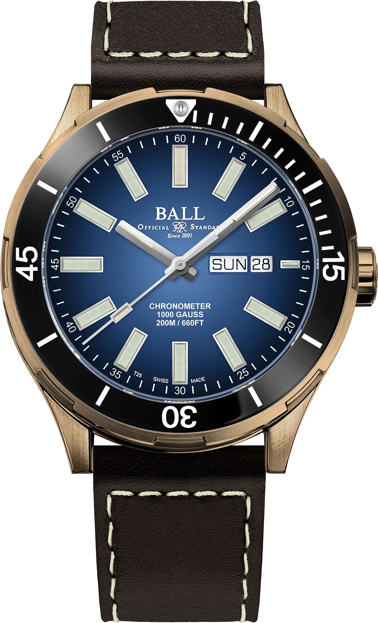 Ball Watch Company Roadmaster Marvelight Bronze Limited Edition - Blue