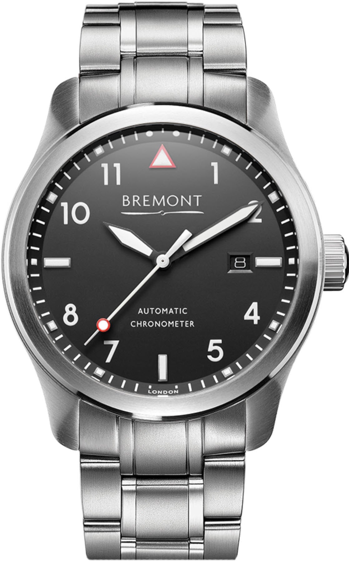Bremont Watch Solo 43 White Numerals Bracelet - Black