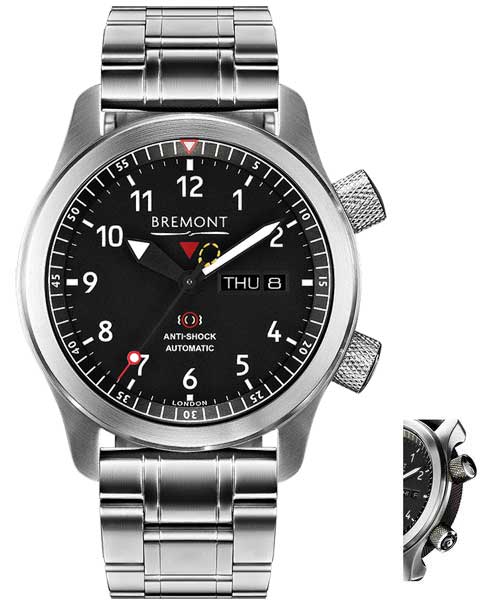 Bremont Watch Martin Baker MBII Black Anthracite Bracelet - Black