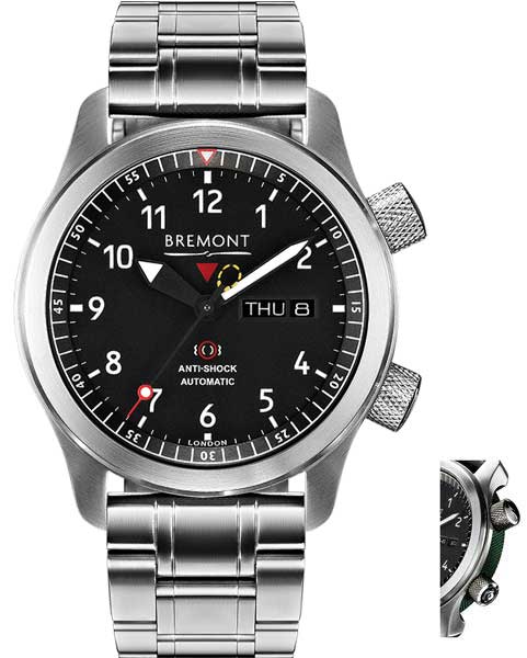 Bremont Watch Martin Baker MBII Black Green Bracelet - Black