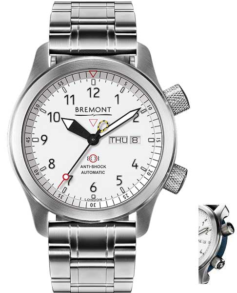 Bremont Watch Martin Baker MBII White Blue Bracelet - White