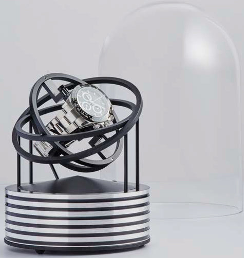 Bernard Favre Watch Winder Planet Double Axis Cylinder - Black
