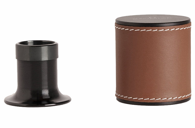 Bernard Favre Watchmakers Eye Loupe Black Tool Black Aluminium With Brown Leather - Black