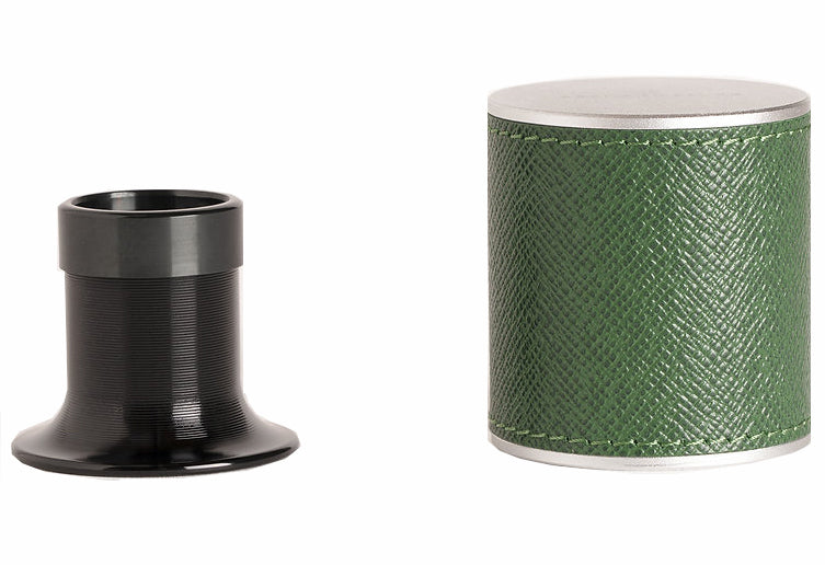 Bernard Favre Watchmakers Eye Loupe Black Tool Silver Aluminium With Green Leather - Black