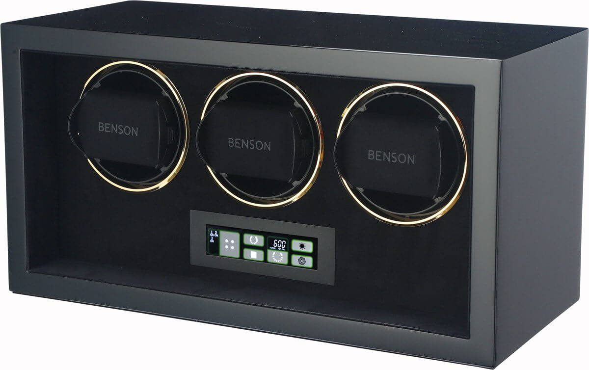 Benson Watch Winder Compact Triple 3.BG Black - Black