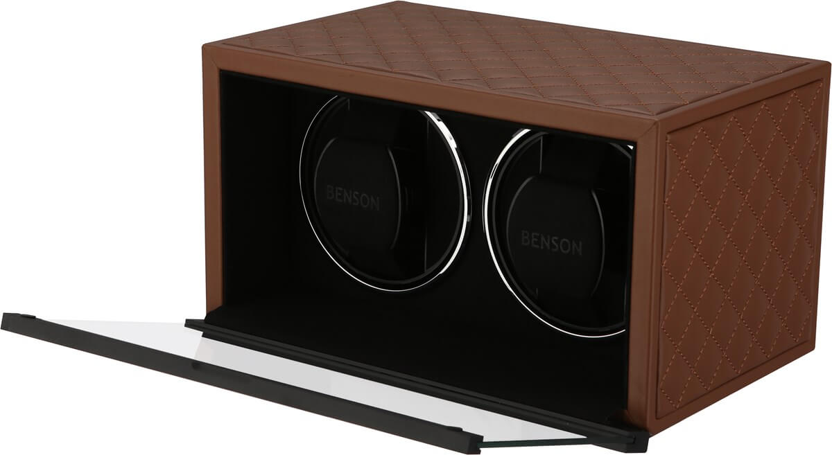 Benson Watch Winder Double Swiss Series 2.20 Light Brown Leather