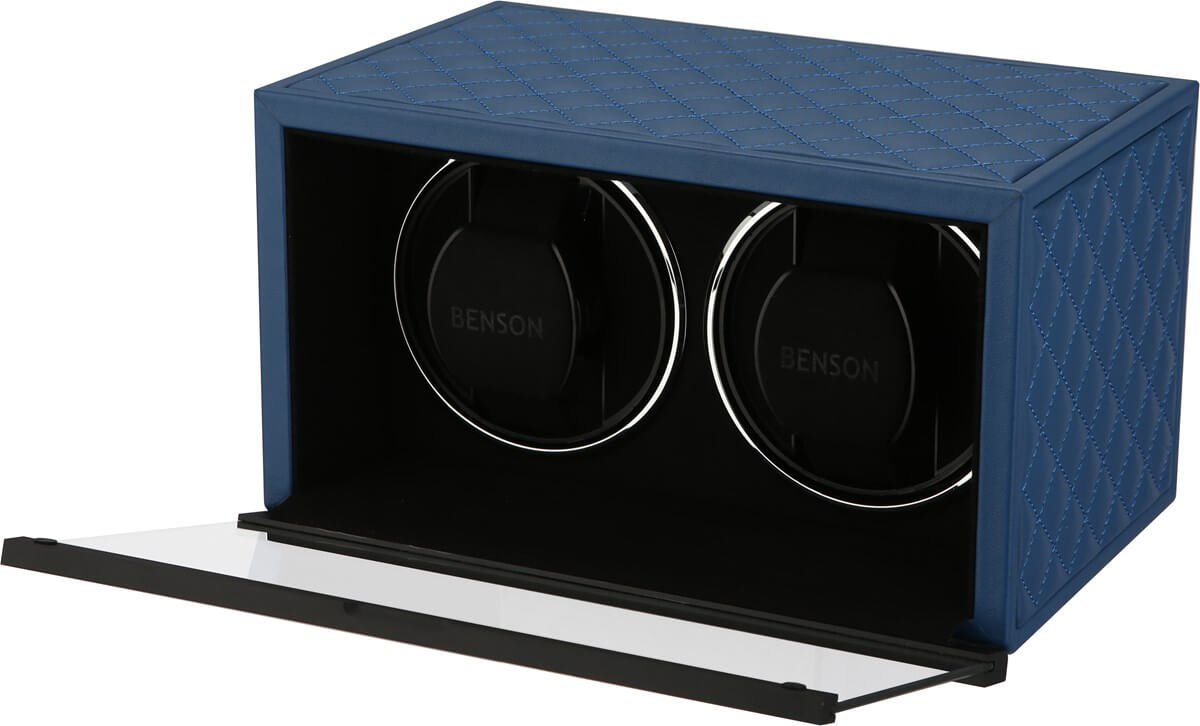 Benson Watch Winder Double Swiss Series 2.20 Blue Limited Leather Edition