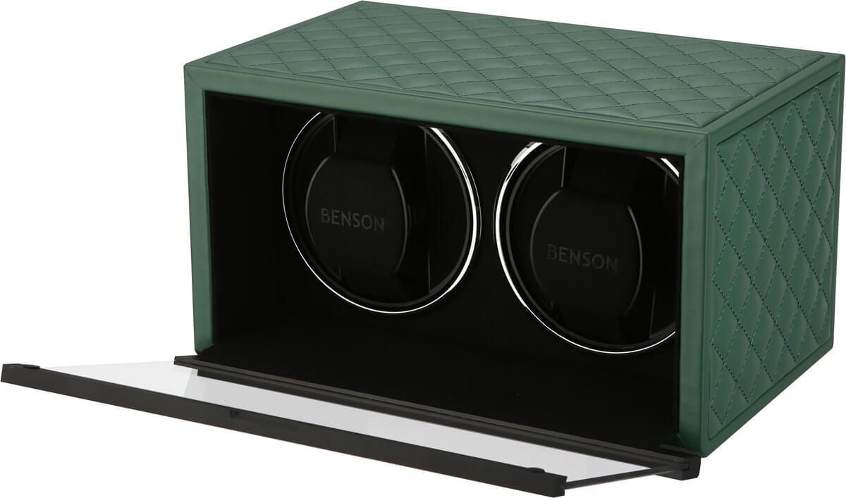 Benson Watch Winder Double Swiss Series 2.20 Green Leather Limited Edition