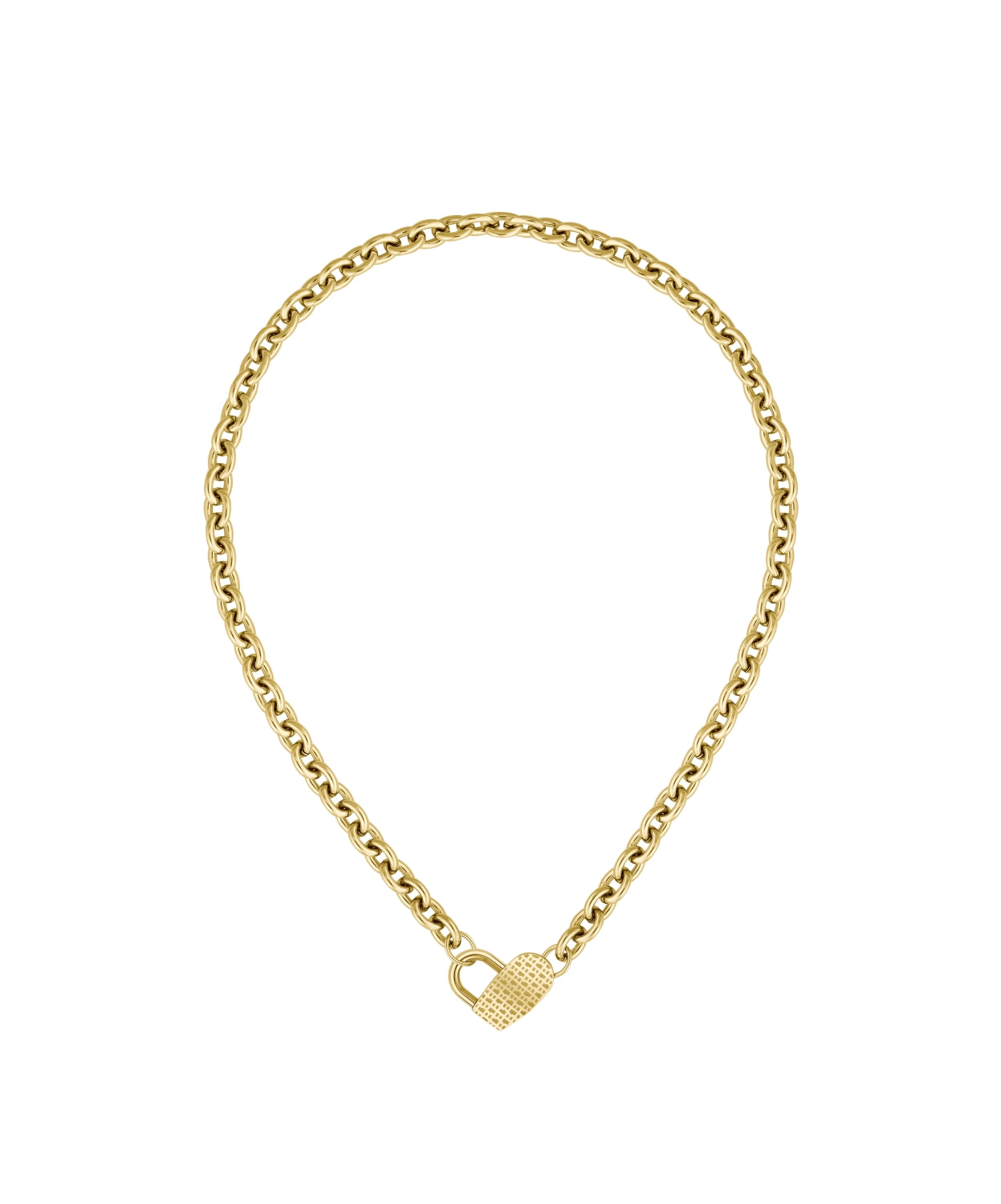 Boss Dinya Yellow Gold Tone IP Chain Heart Necklace