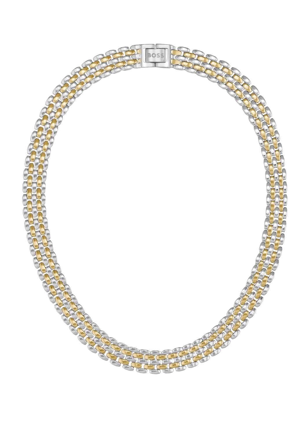 Boss Isla Yellow Gold Tone IP Stainless Steel Multi Link Necklace