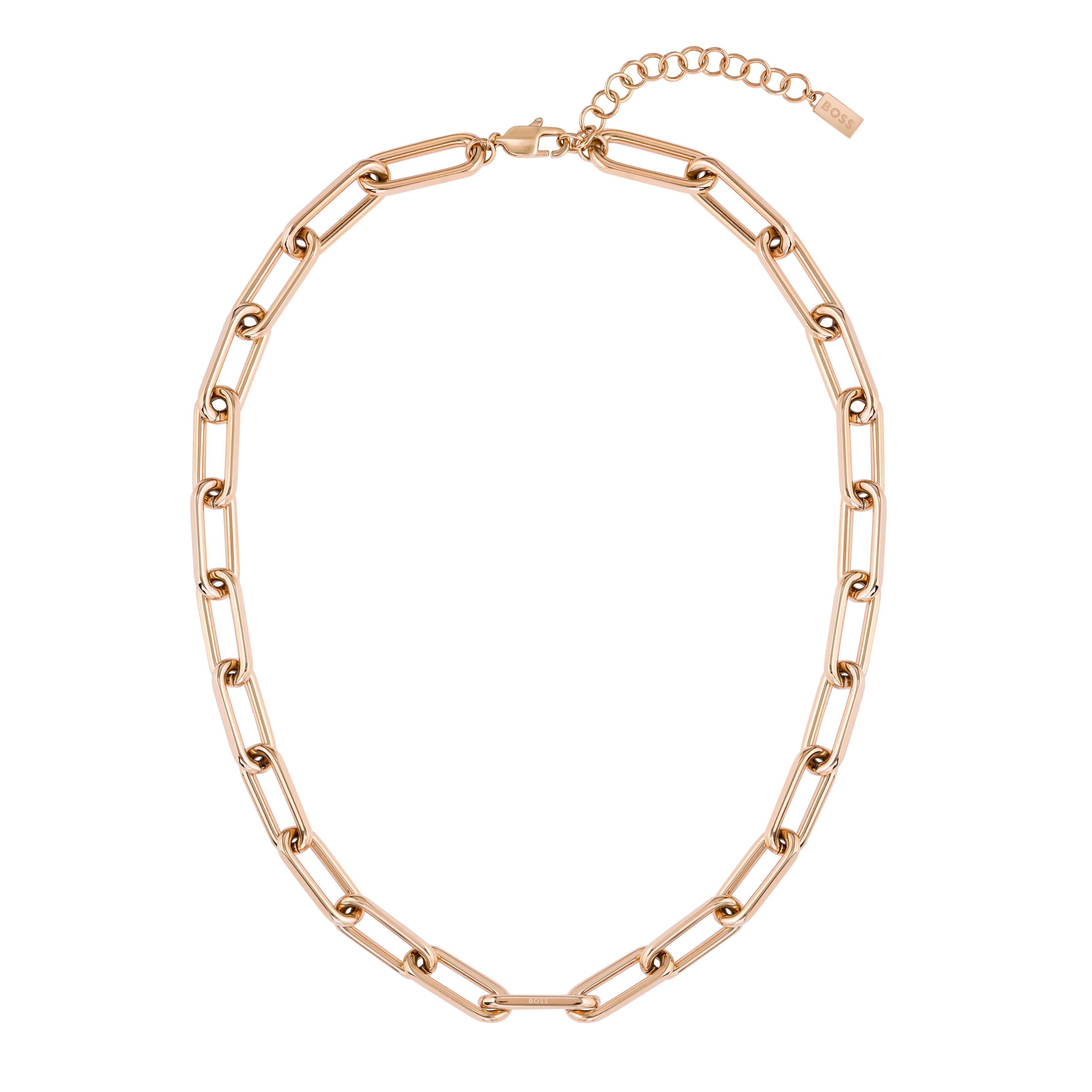 Boss Tessa Rose Tone Plated Stainless Steel Ladies Chain Necklace
