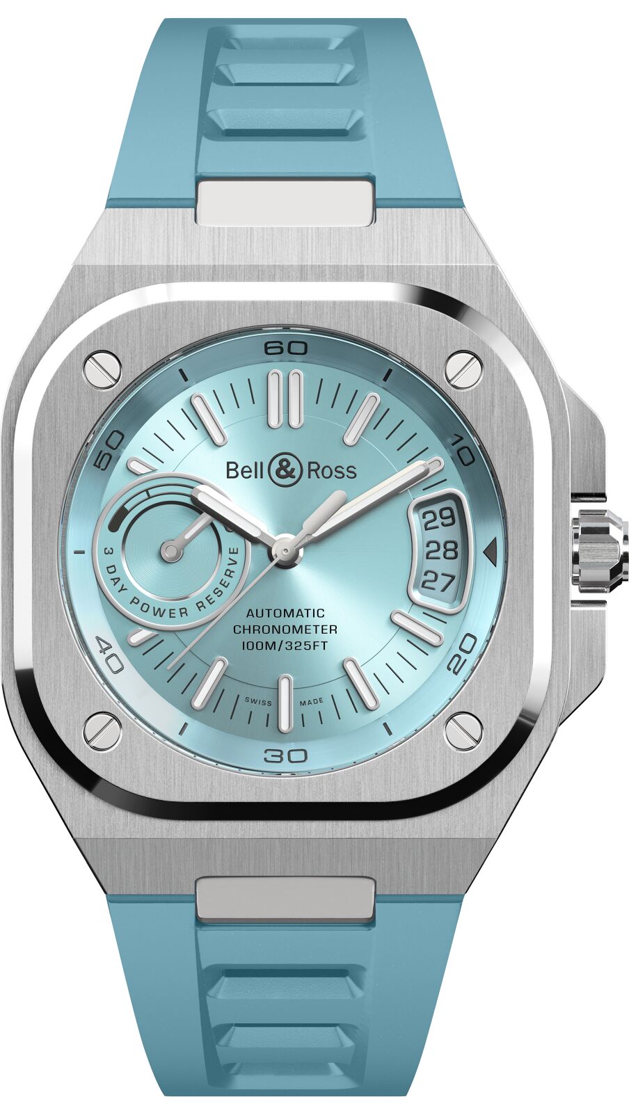 Bell & Ross Watch BR X5 Auto IRM Ice Blue Rubber