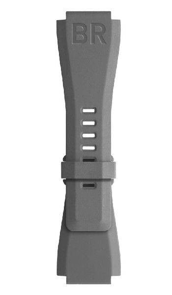 Bell & Ross Strap BR 01/03 BR-X1 Grey Rubber Medium - Grey
