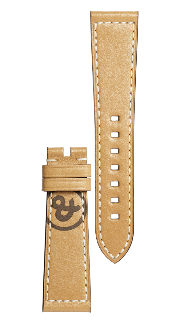 Bell & Ross Strap Vintage BR Natural Calfskin Heritage Large - Silver