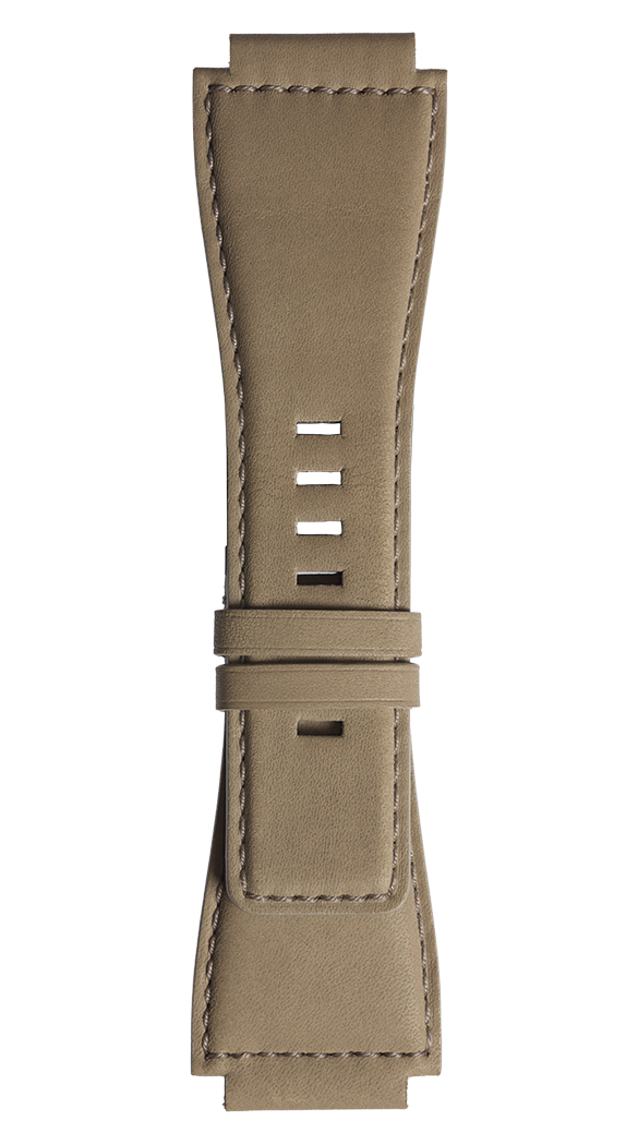 Bell & Ross Strap BR 01/03 Desert Type Beige Calfskin Small - Silver