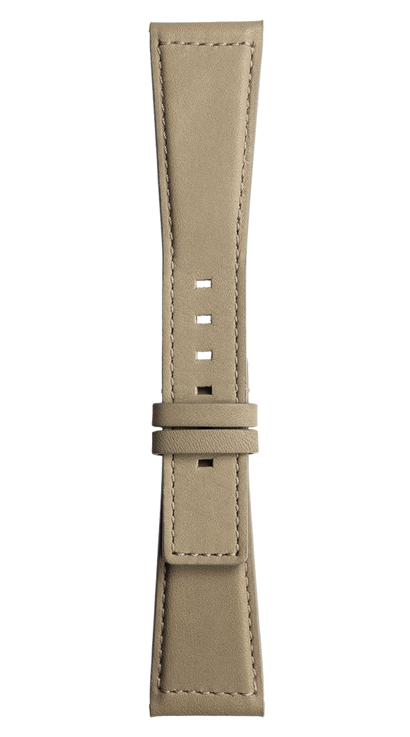 Bell & Ross Strap BRS Calfskin Beige - Silver