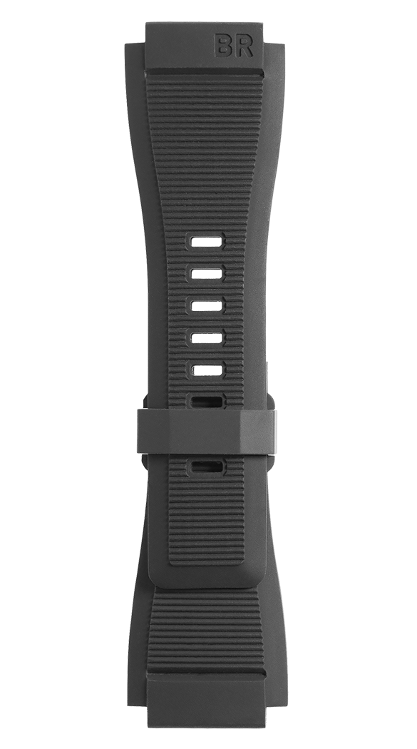 Bell & Ross Strap BR01/BR03 Rubber Black XL - Black