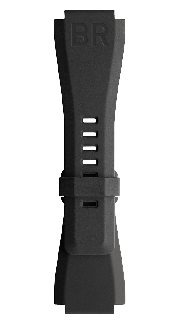 Bell & Ross Strap BR 01/03 BR-X1 Black Rubber Large D