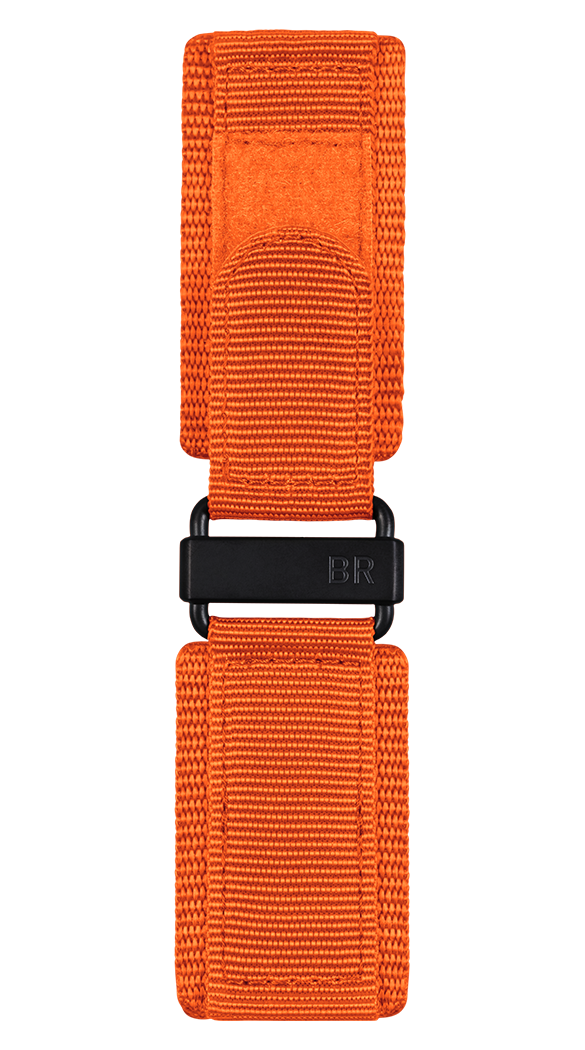 Bell & Ross Strap BR01/BR03 Canvas Orange XS - Orange