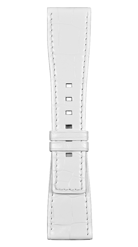 Bell & Ross Strap BR S Heritage White Alligator Large - White