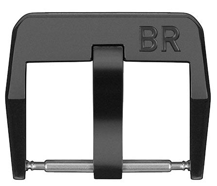 Bell & Ross BR V2 Ardillon Buckle Steel Black Matt - Silver