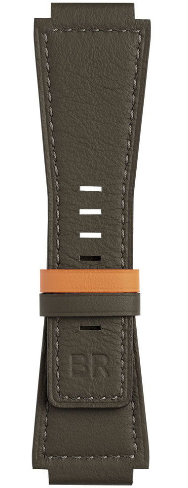 Bell & Ross Strap BR01/BR03 Calfskin Khaki Orange Reversible - Green