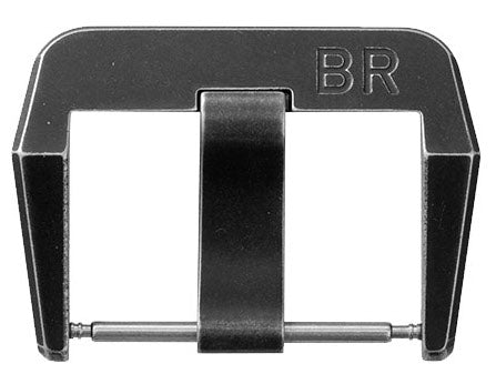 Bell & Ross BR01/BR03 Ardillon Buckle Aged Carbon Finish - Silver