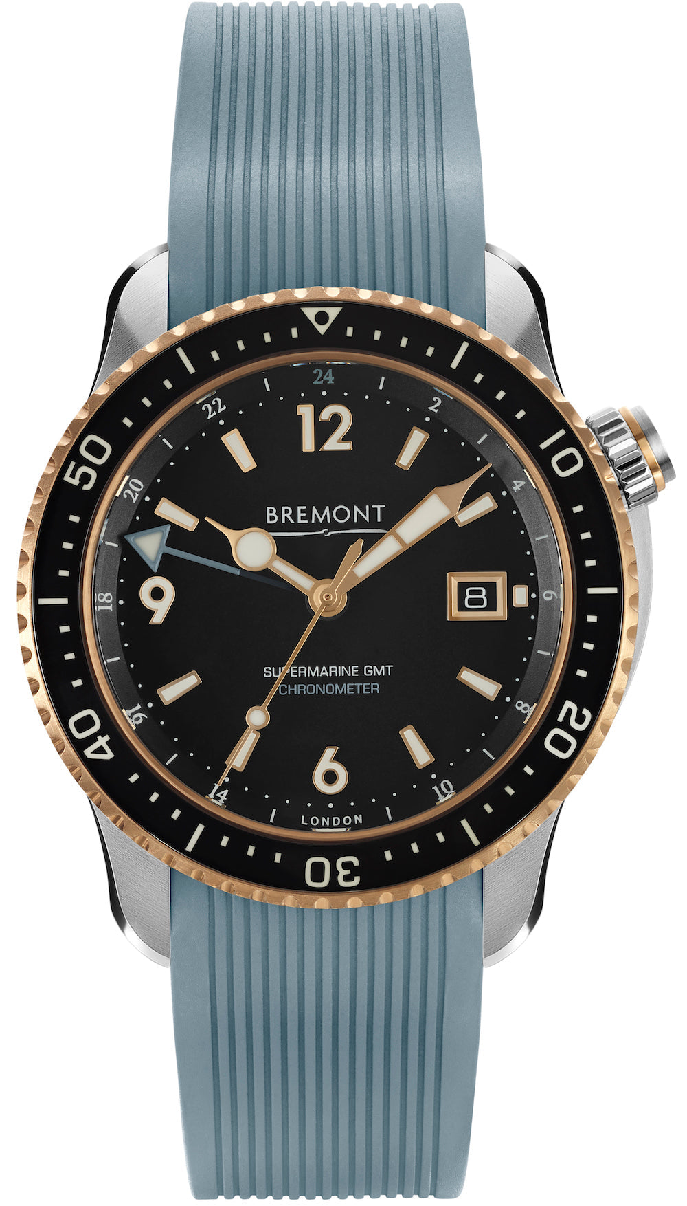 Bremont Watch Supermarine Descent II Blue Strap - Black