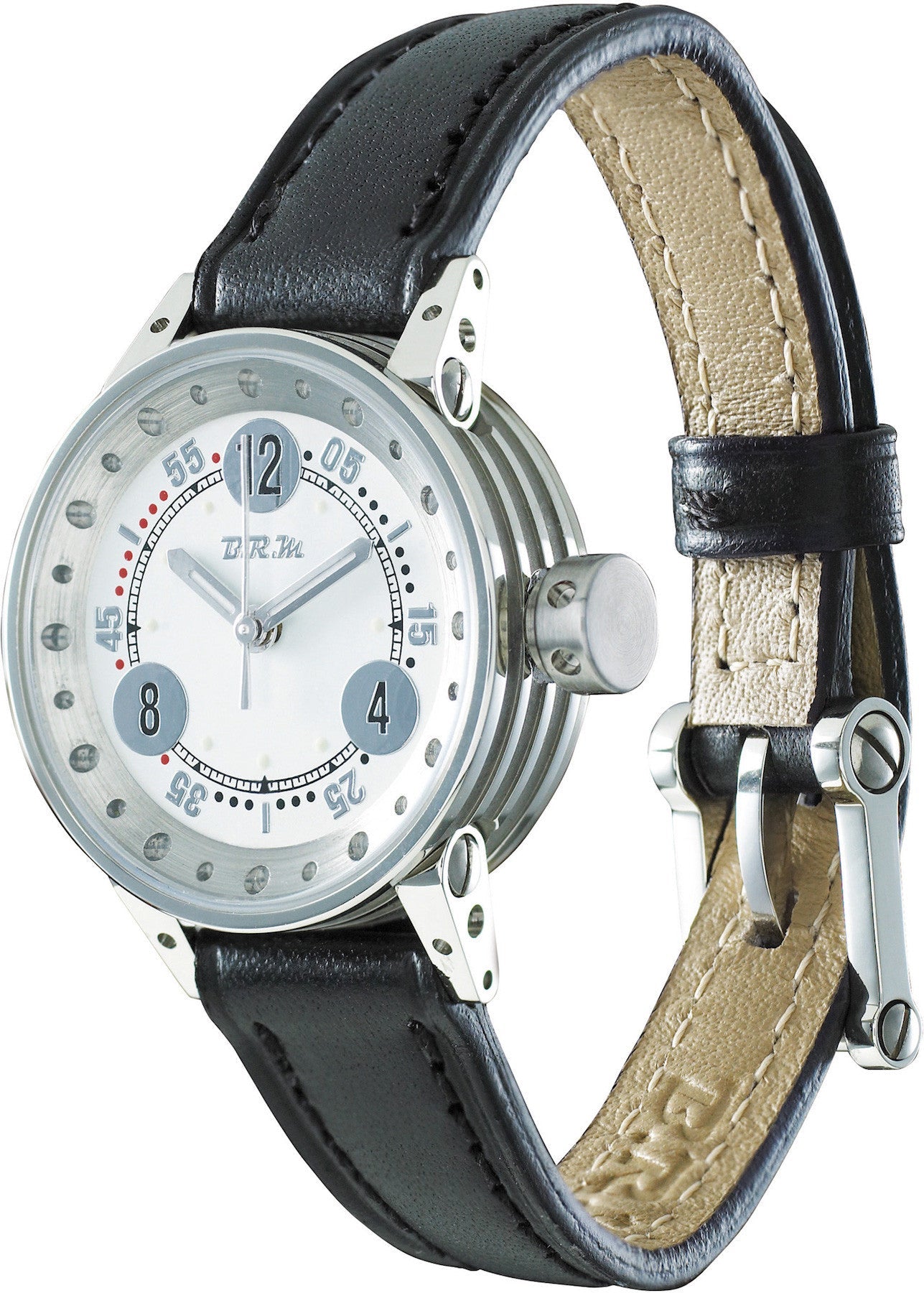 B.R.M. Watch V5-25-GTB Grey Hands - White