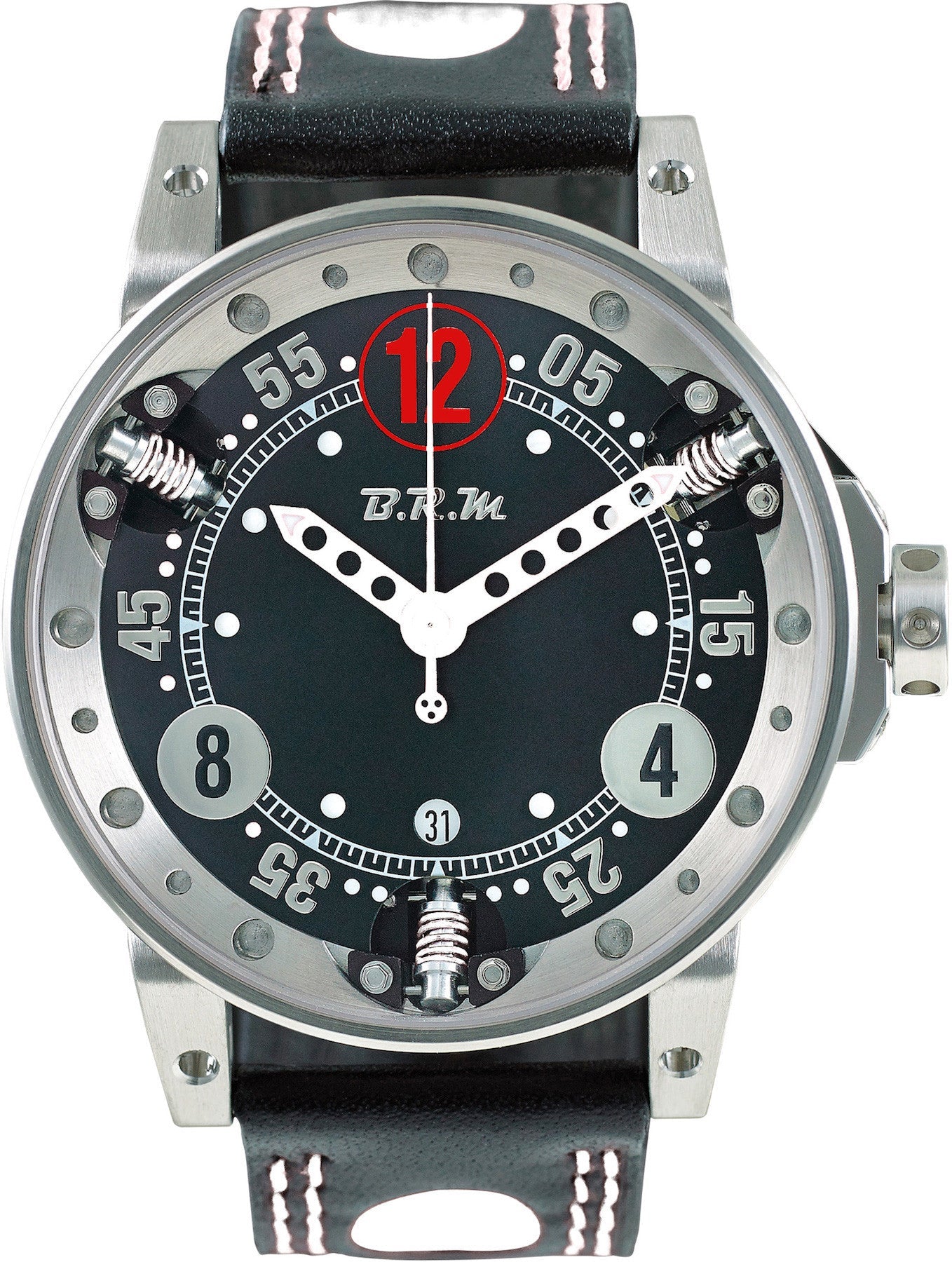 B.R.M. Watch V6-44-SA-AB White Hands - Black