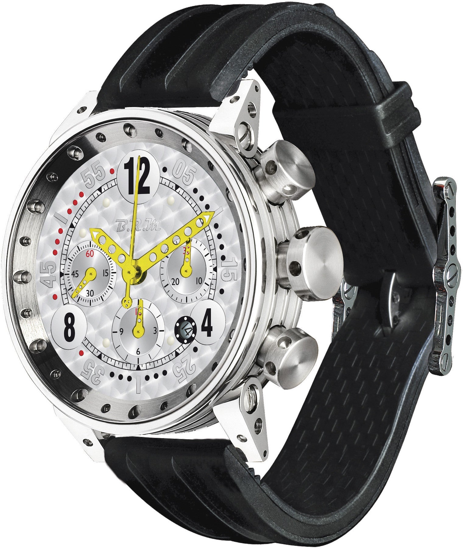 B.R.M. Watch V12-44-GT-BOU-AJ Yellow Hands - Silver
