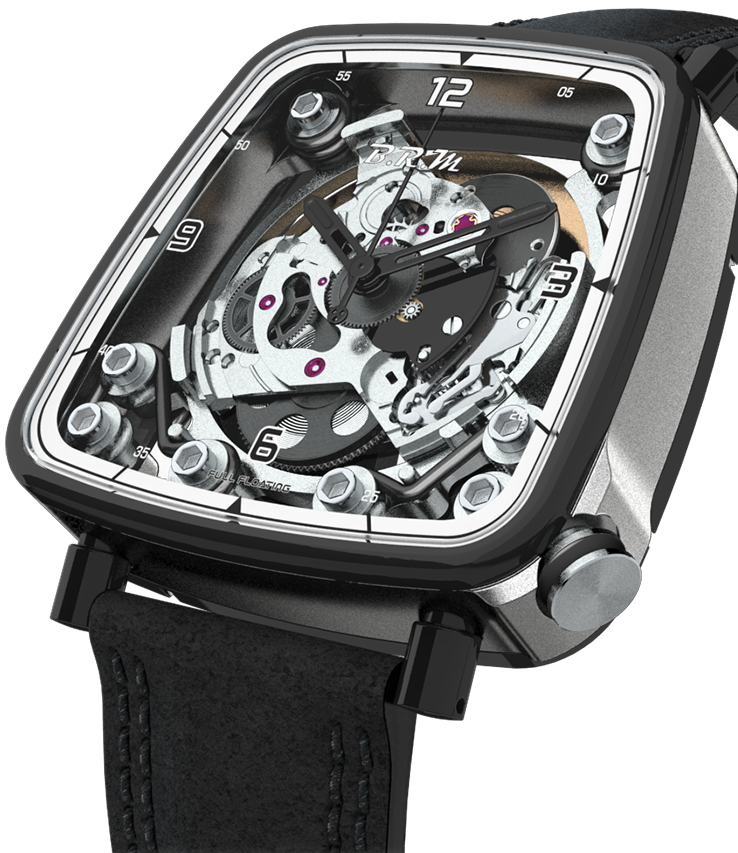 B.R.M. Watch FF39-40 Grey Titanium Black PVD - Black