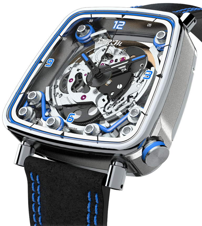 B.R.M. Watch FF39-40 Grey Titanium Blue - Grey