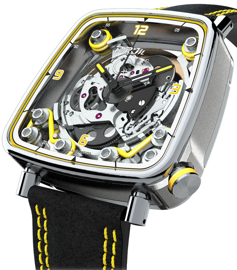 B.R.M. Watch FF39-40 Grey Titanium Yellow - Grey