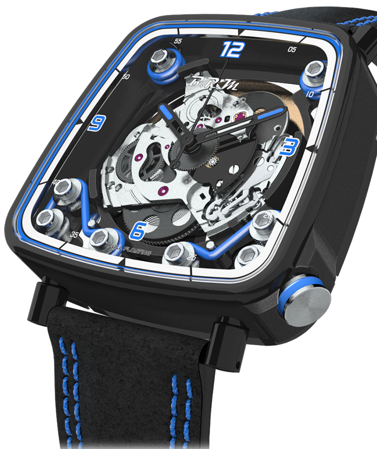 B.R.M. Watch FF39-40 Black Titanium Blue - Black