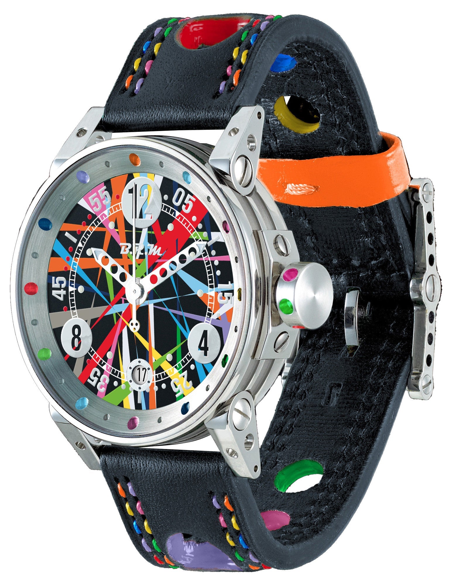 B.R.M. Watch V7-38-G Art Car Limited Edition - Black