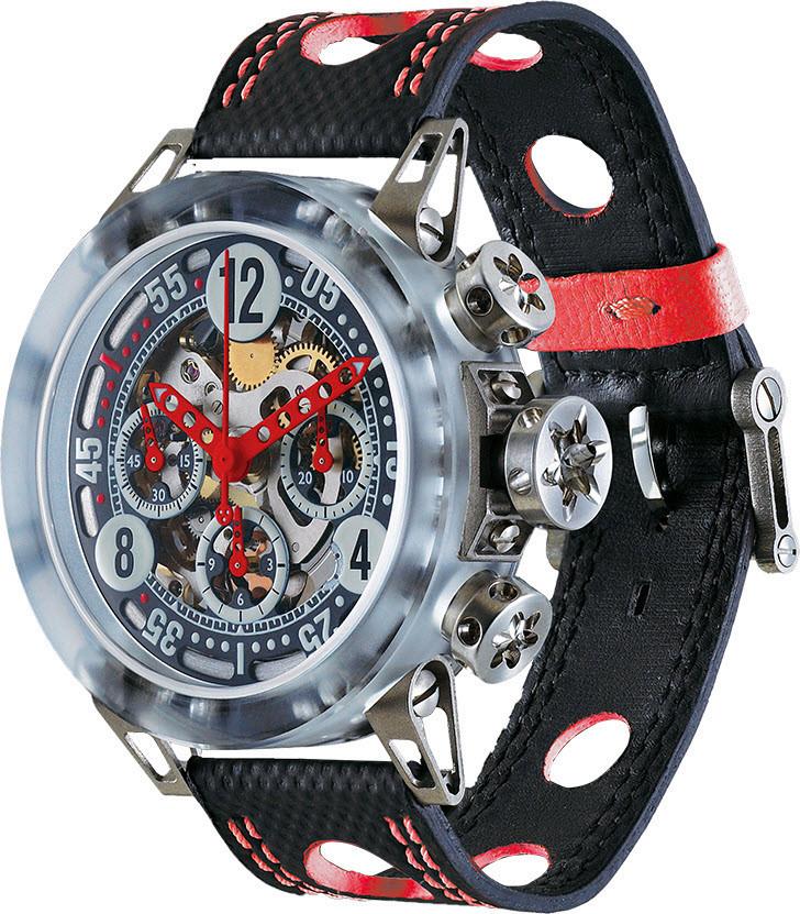 B.R.M. Watch MK-44 Red Hands - Black