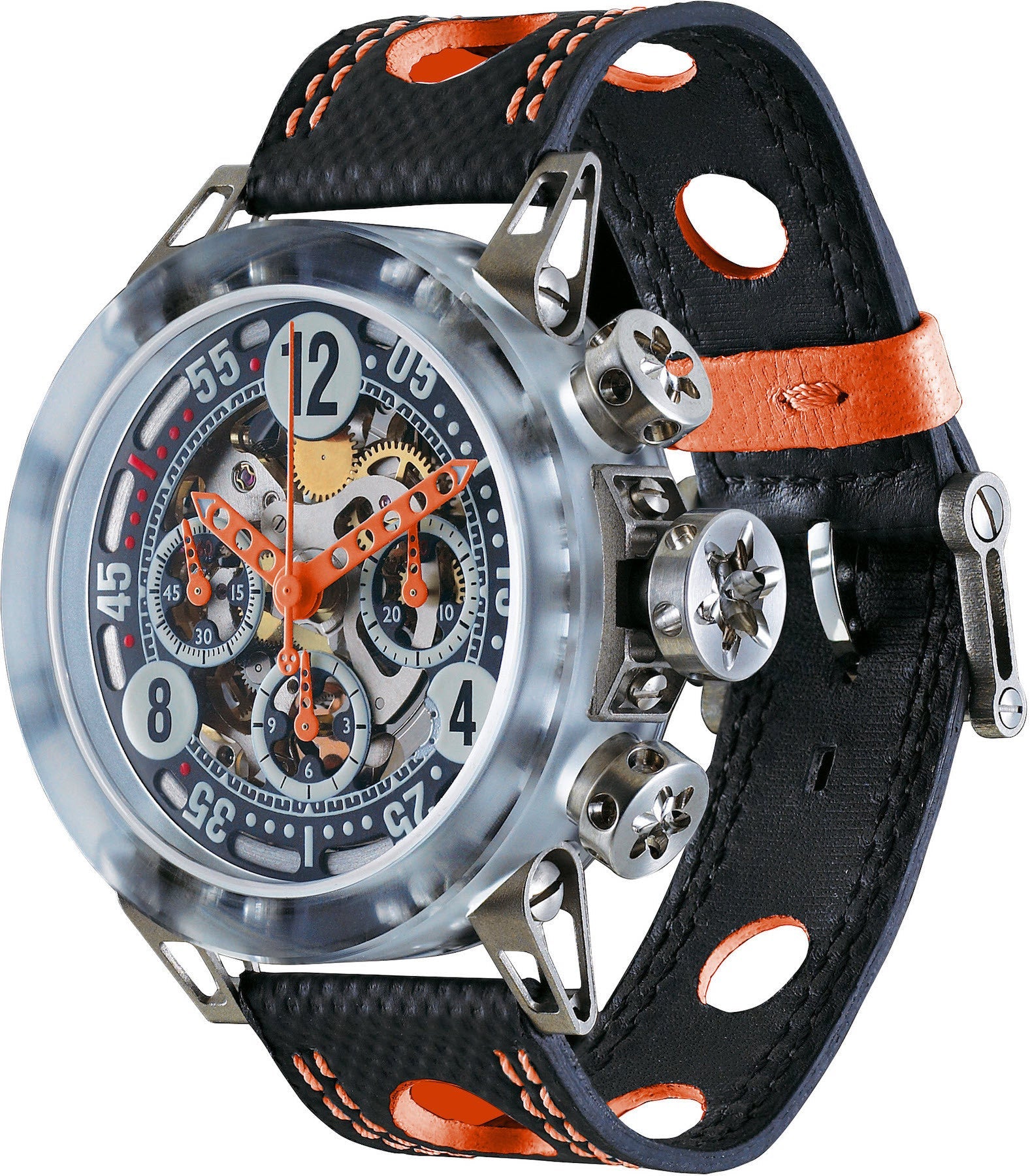 B.R.M. Watch MK-44 Orange Hands - Black