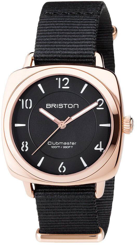 Briston Watch Clubmaster Chic Polished Gold - Black